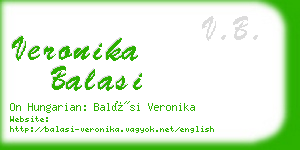 veronika balasi business card